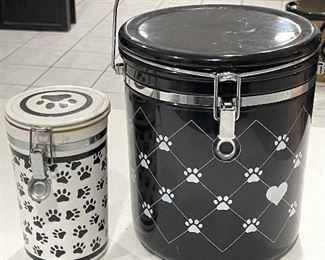 Dog treat canisters,  was $6, NOW $4