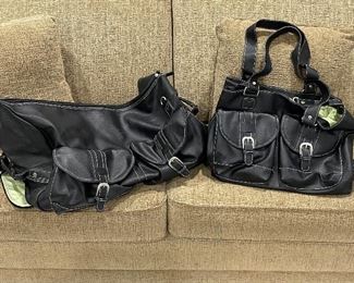 2 piece black tote and duffel,  Excellent condition! was $35, NOW $20