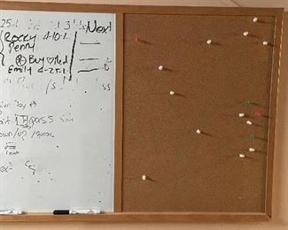 Dry erase/peg board,  35"W x 24"H,  was $14, NOW $10