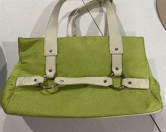 Bright green handbag,  was $15, NOW $9