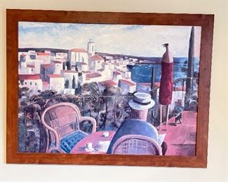 Couple on Terrace picture, 37"H x 50"W,  was $45, NOW $28