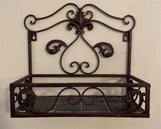 Metal wall shelf, 13"W x 6"D,  was $12, NOW $9