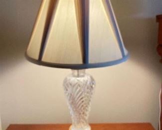 Crystal lamps - 2 available - 28"H,  was $30 each, NOW $18 each