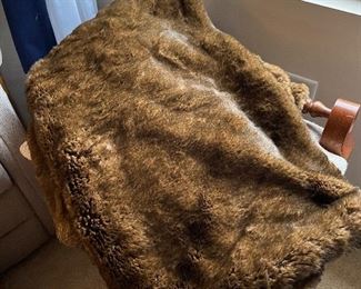 Heavy faux fur throw,  was $25, NOW $15