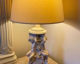 Cupid/Cherub lamp, 28"H,  was $30, NOW $18