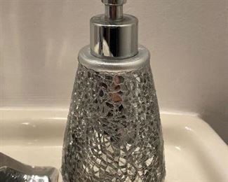 Mosaic mirrored soap dispenser,  was $5, NOW $4