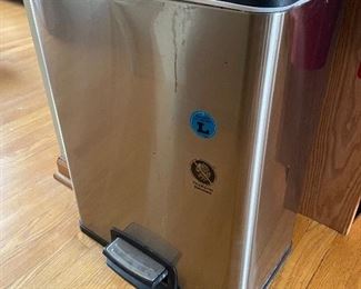 Stainless kitchen trash can,  was $25, NOW $10