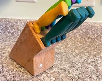 Set of 8 knives in wood block, was $10, NOW $7