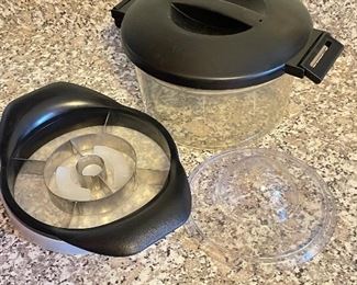 Pineapple/apple corer and lidded bowl,  was $4, NOW $3