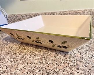 Large square bowl with olives,  13" x 13" x 3.5"H,  was $7, NOW $5