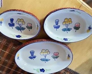 3 serving bowls in wicker baskets, was $8, NOW $6