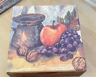 Still life on box, approx 7" x 7",  was $5, NOW $4