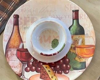 Melamine chip and dip wine tray,  was $3, NOW $2