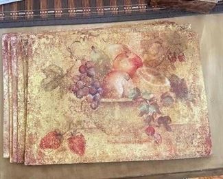 6 hardback placemats,  was $7, NOW $5