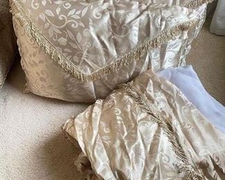 2 Satin Shams and bed skirt,  was $20, NOW $12
