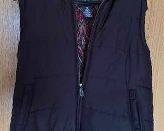 Brown zip vest w/ hood (see actual color on next pic),  Size Small (4-6), $20, NOW $10