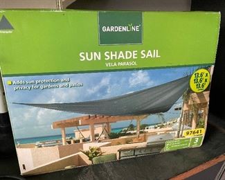 Sun Shade Sail, 13.6' x 13.6' x 13.6',  was $20, NOW $15