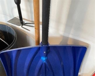 Blue snow shovel,  was $6, NOW $4