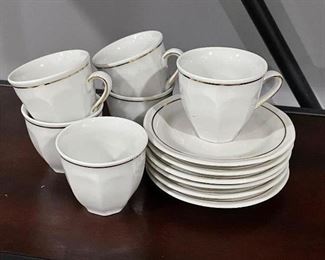 Demitasse cups and saucers (6),  was $10, NOW $6