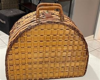 Rattan picnic basket, 17" x 13", was $20, NOW $14