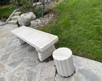 Marble bench set