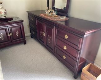 Bedroom set, mother of Pearl inlay