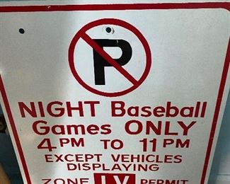 City of Chicago Night Baseball Signs