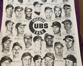 Vintage 1969 Chicago Cubs B/W Photo