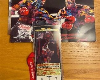 Lewis/Tyson June 8th 2002 Boxing Program with Ticket