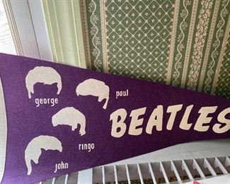 Vintage The Beatles Felt Pennant