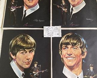 Vintage Nicholas Volpe 1964 COA Beatles Prints 