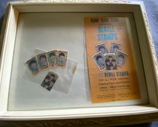 RARE the Beatles Framed Stamps