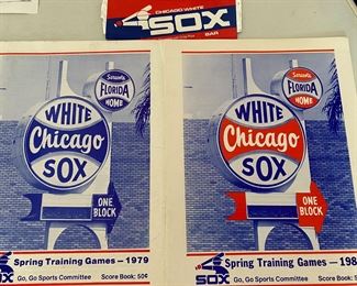 Vintage Chicago White Sox Spring Training Games Programs