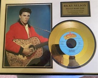 Ricky Nelson Gold Record Marylou