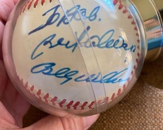 Signed Baseballs, To BOB from Billy Williams in a Case