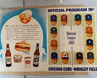 Vintage 1969 Chicago Cubs Scorecard
