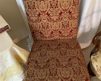 Bombay Furniture Parson's  Red Gold Skirted Side Chair