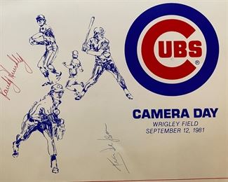 Chicago Cubs  Team Photo Day, Signed Randy Huntley and ?