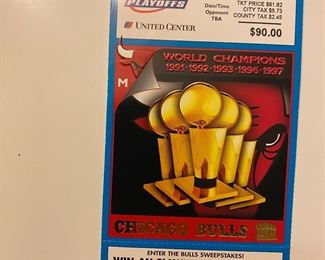 Chicago Bulls Michael Jordans Last Home Game 1998 Ticket
