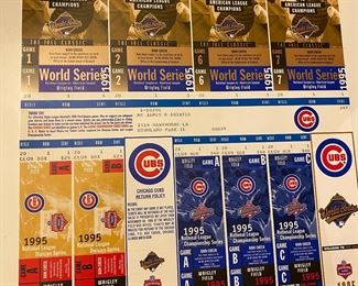 Chicago Cubs UNCUT World Series Tickets 1995