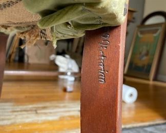 Victorian side hair. Signed. 