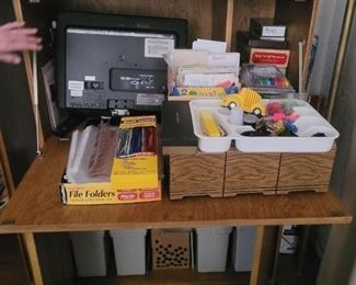 Cabinet with some of the office supplies