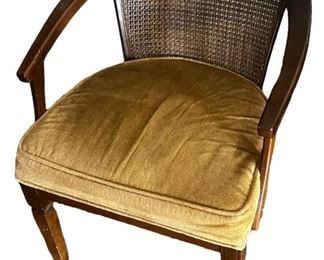 Vintage Wicker with Cushion Accent Chair