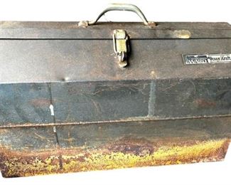 Vintage Powr Kraft Metal Toolbox