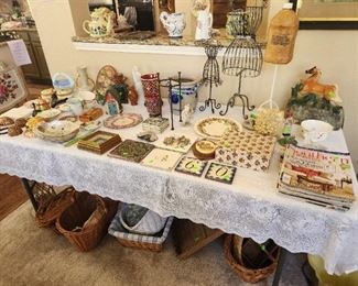are tables and the rooms are still packed to the gills with vintage and antique treasures