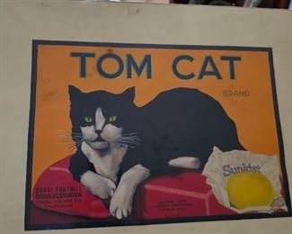 Original 1920's wodde crate label