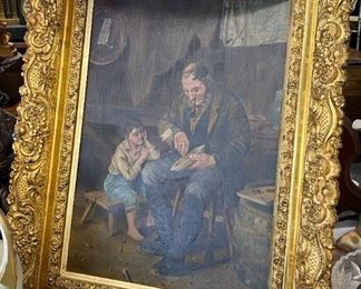 Antique Oil on Canvas 