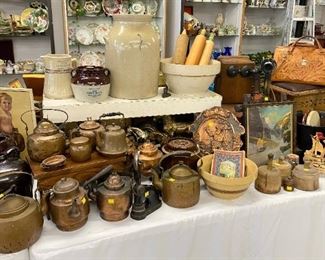 Scandinavian copper tea kettles. 