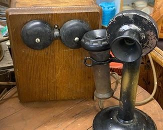 Candlestick wall phone  