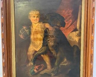 19th Century oil on canvas 